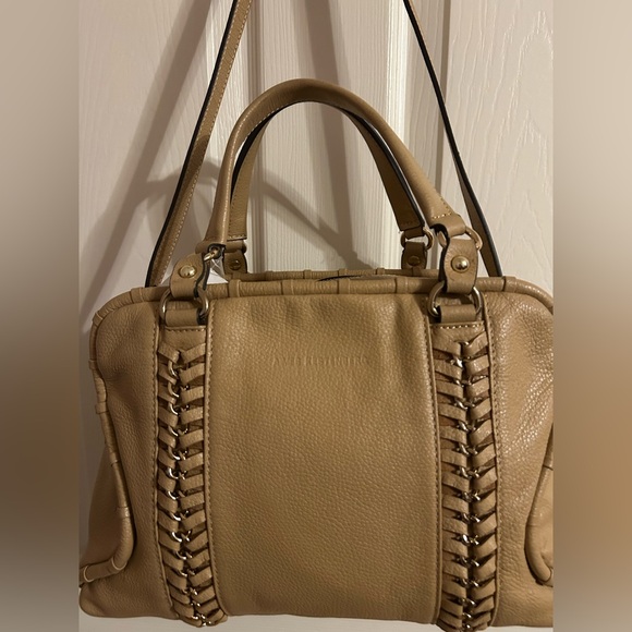 Aimee kestenberg leather medium satchel camel/mustard, yellow gold hardware. - Picture 2 of 13